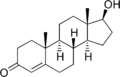 Testosterone. Note the major difference -- the 4,5 double-bond on the A (leftmost) ring.