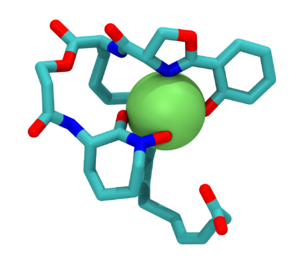 Mycobactin stealing an Fe3+ ion